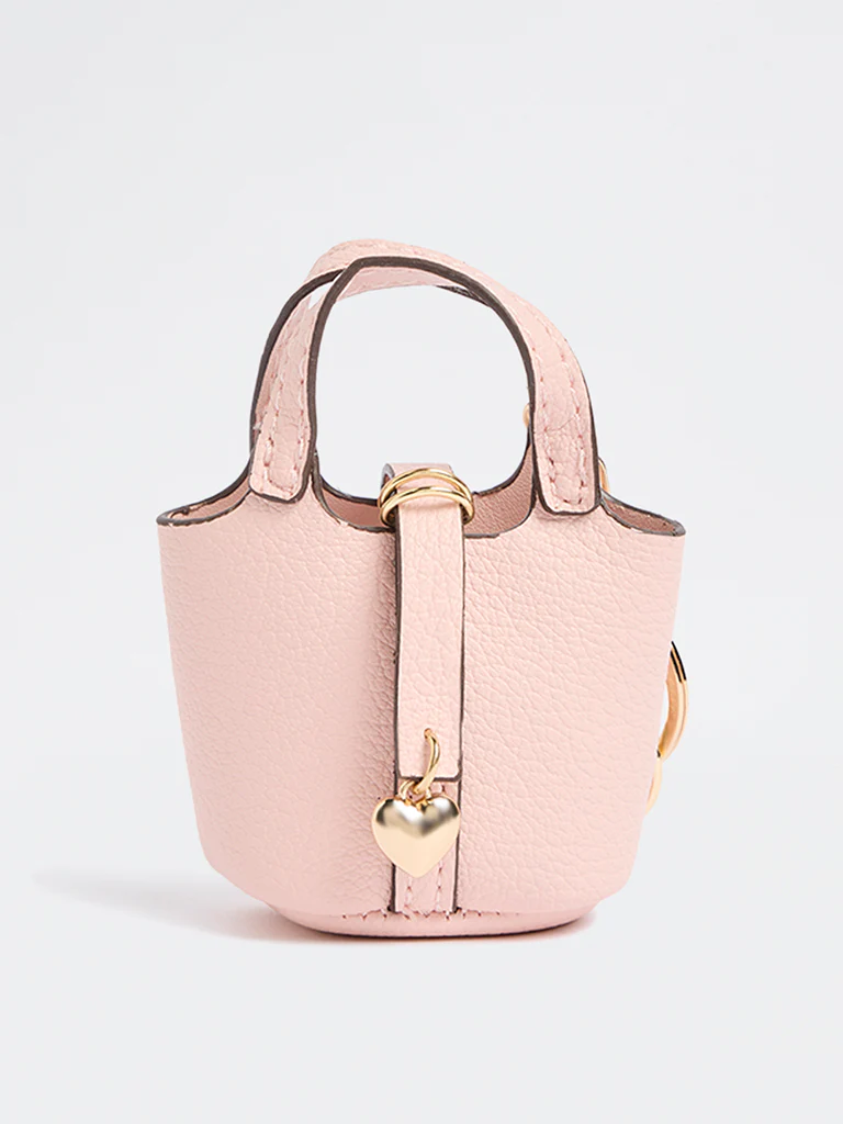 Westside Accessories Pink Textured Mini Bag Charm