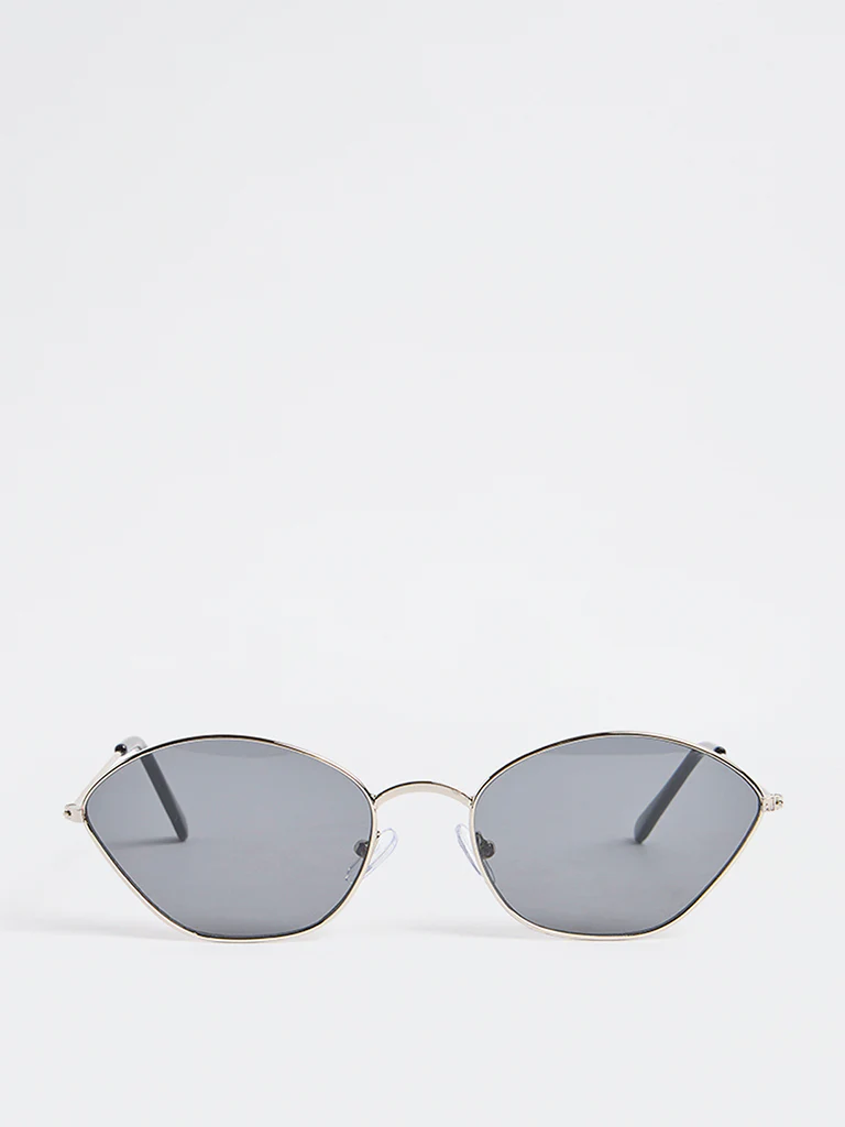Westside Accessories Silver Angular Sunglasses