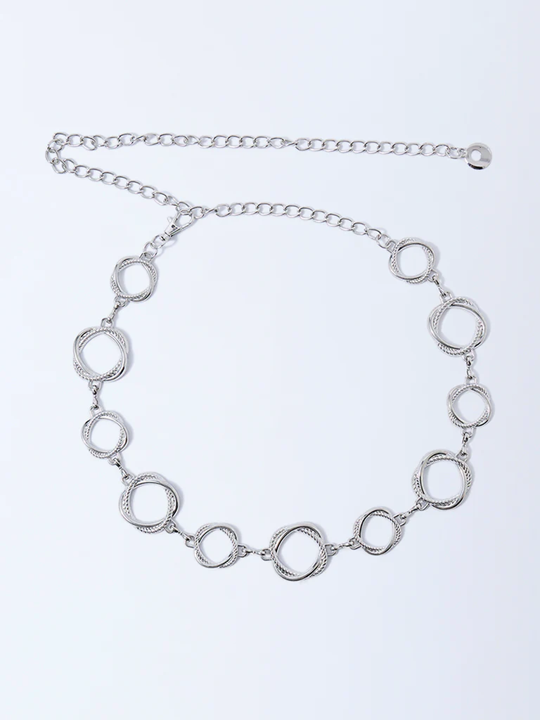 Westside Accessories Silver Spiral Ring Belt
