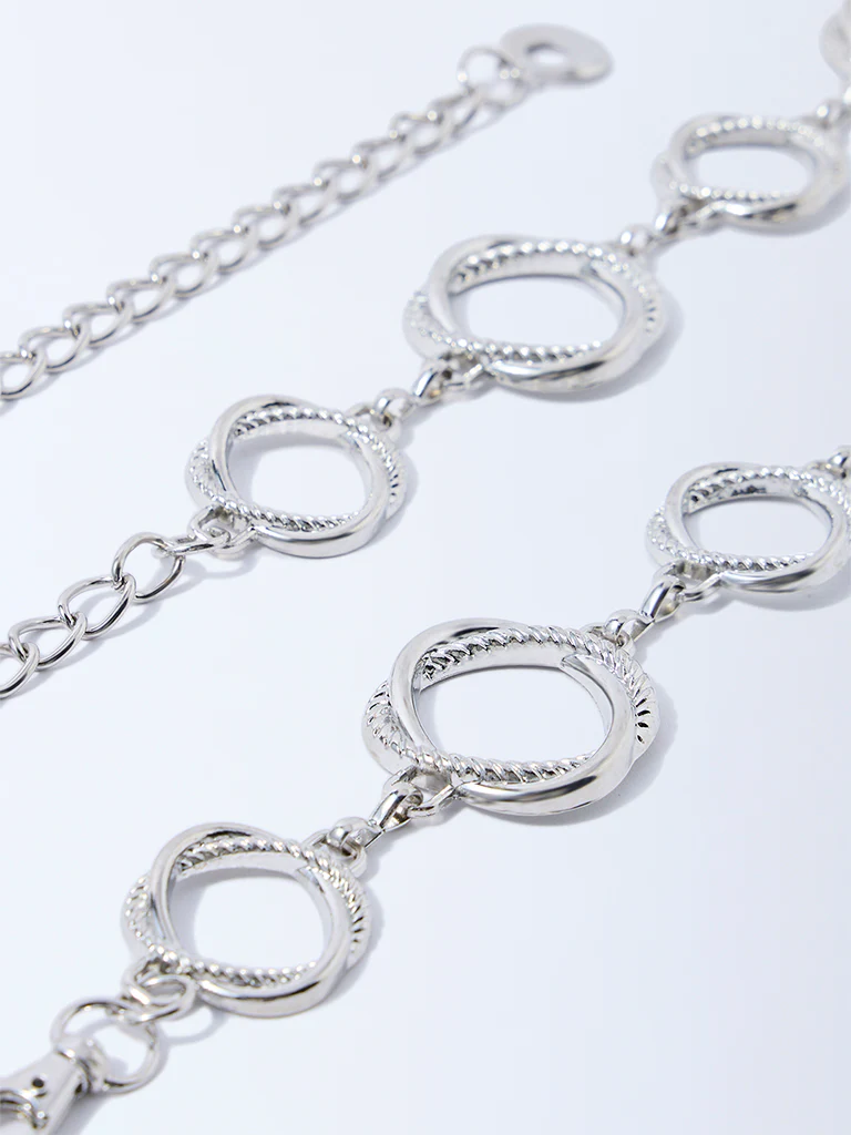 Westside Accessories Silver Spiral Ring Belt - Image 3