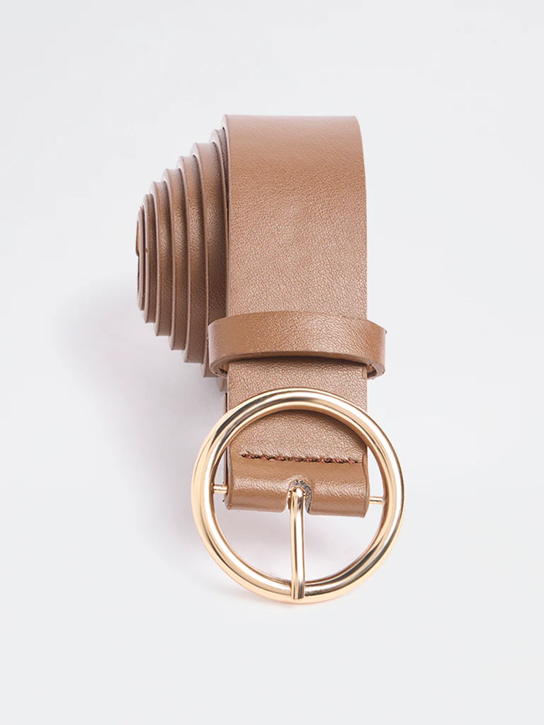 Westside Accessories Tan O-Buckle Belt