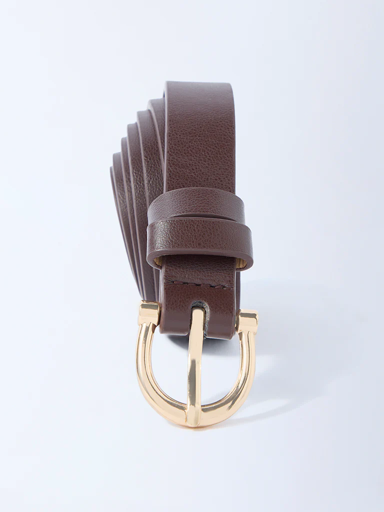 Westside Accessories Tan U-Buckle Belt - Image 2