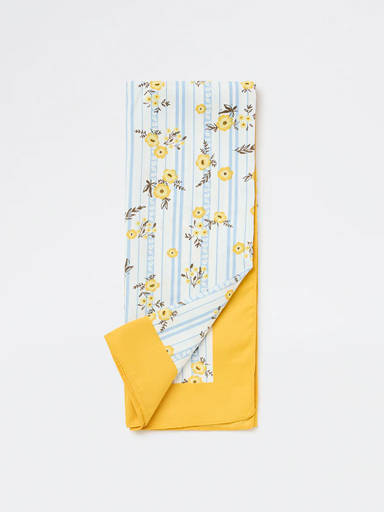Westside Accessories Yellow Floral-Printed Scarf - Image 2