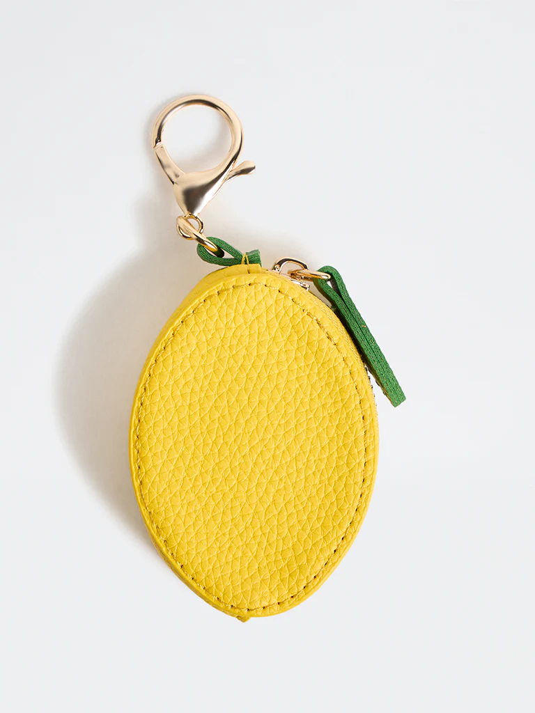 Westside Accessories Yellow Textured Bag Charm