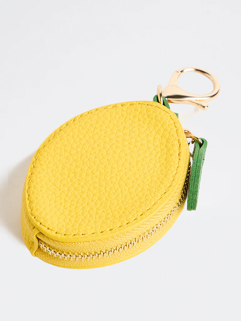 Westside Accessories Yellow Textured Bag Charm - Image 2