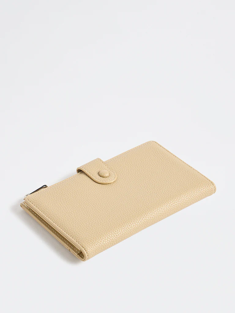 Westside Beige Textured Passport Holder - Image 2