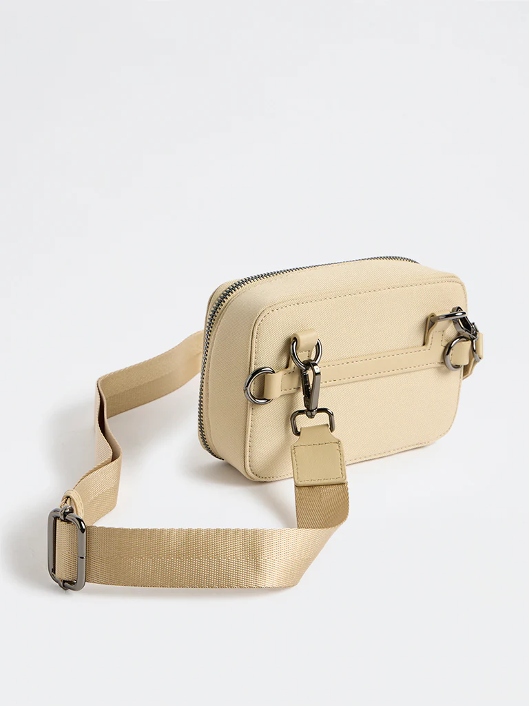 Westside Beige Textured Sling Bag - Image 2