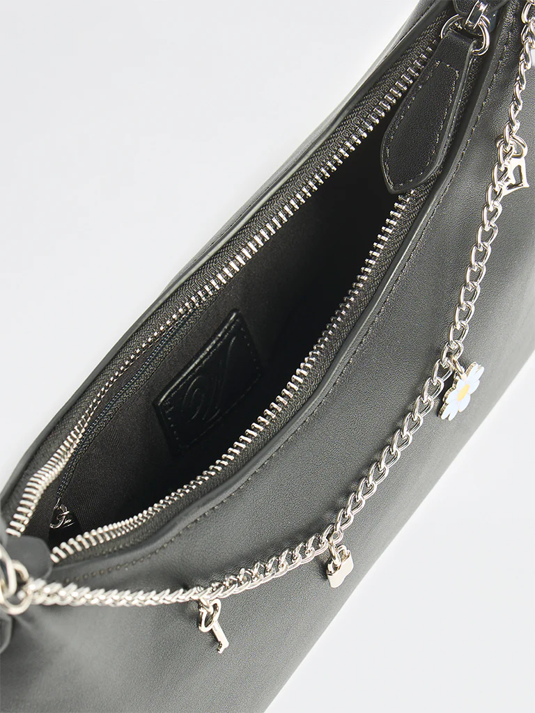 Westside Black Charms-Detail Shoulder Bag - Image 3