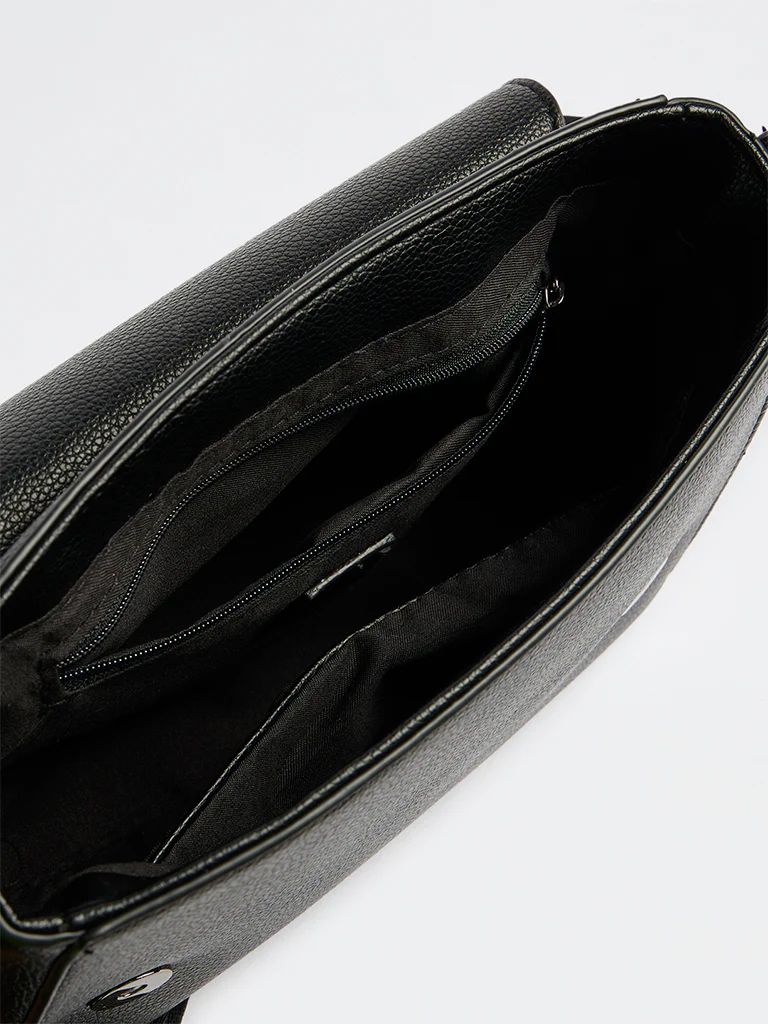 Westside Black Embossed Sling Bag - Image 4