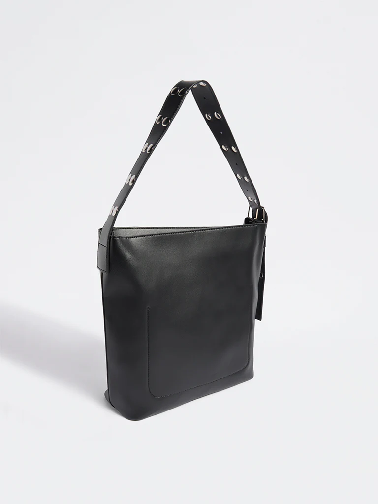 Westside Black Studded Shoulder Bag - Image 2