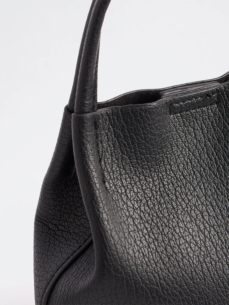 Westside Black Textured Mobile Sling Bag with a Pouch - Image 3