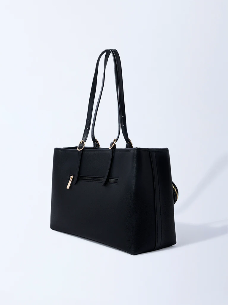 Westside Black Tote Bag with Pouch - Image 3
