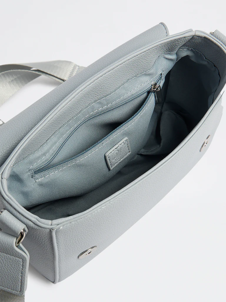 Westside Blue Embossed Sling Bag - Image 4
