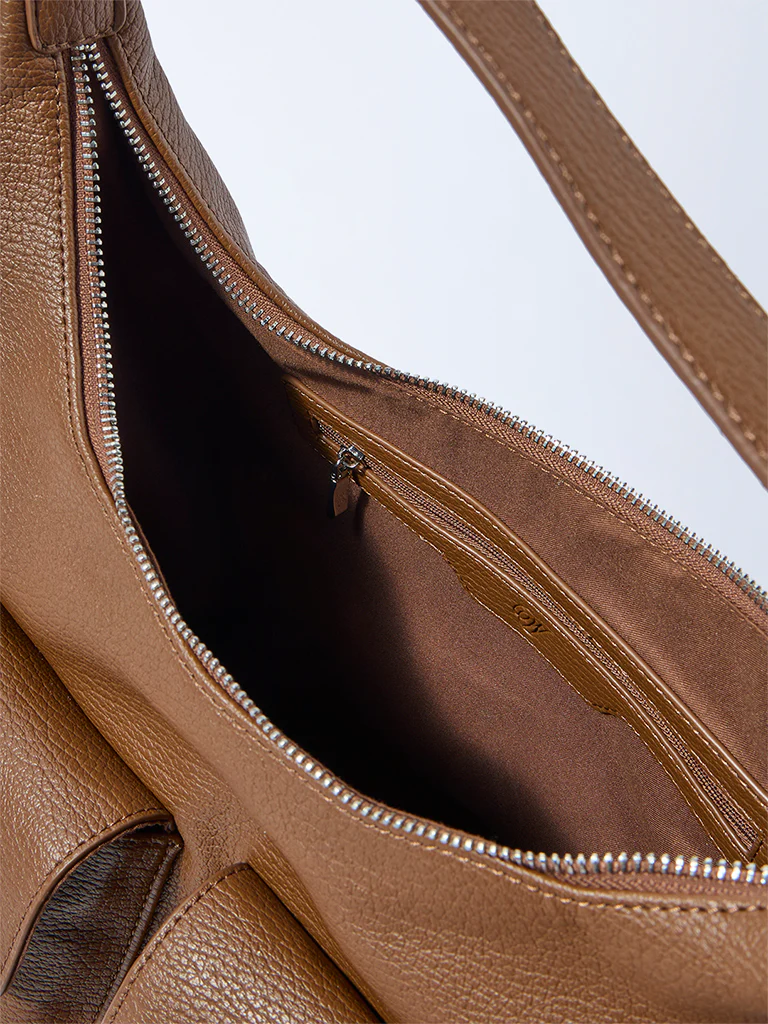 Westside Brown Hobo Shoulder Bag - Image 3