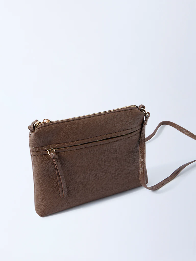 Westside Brown Pouch Sling Bag - Image 2