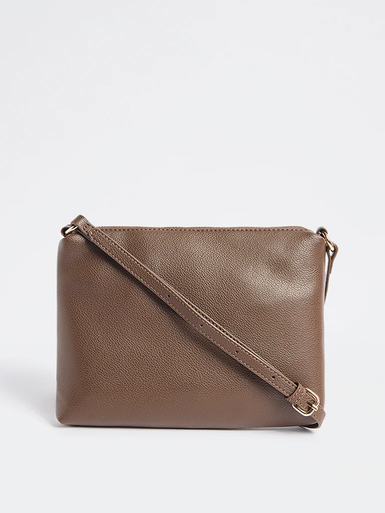 Westside Brown Pouch with Sling Handle