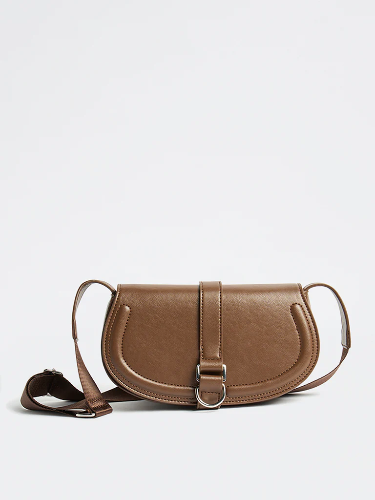 Westside Brown Saddle Sling Bag