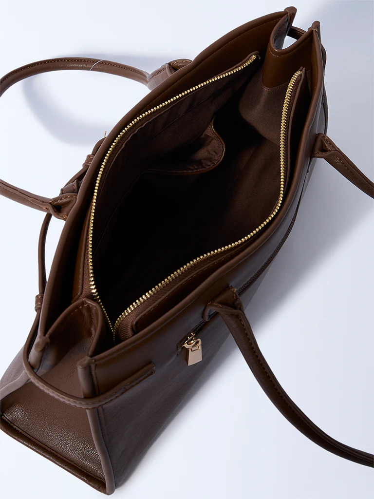 Westside Brown Satchel Bag - Image 2
