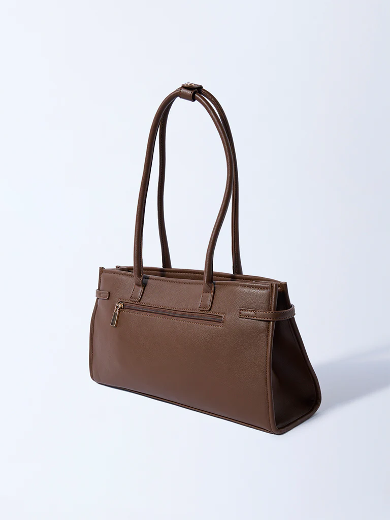 Westside Brown Satchel Bag - Image 3