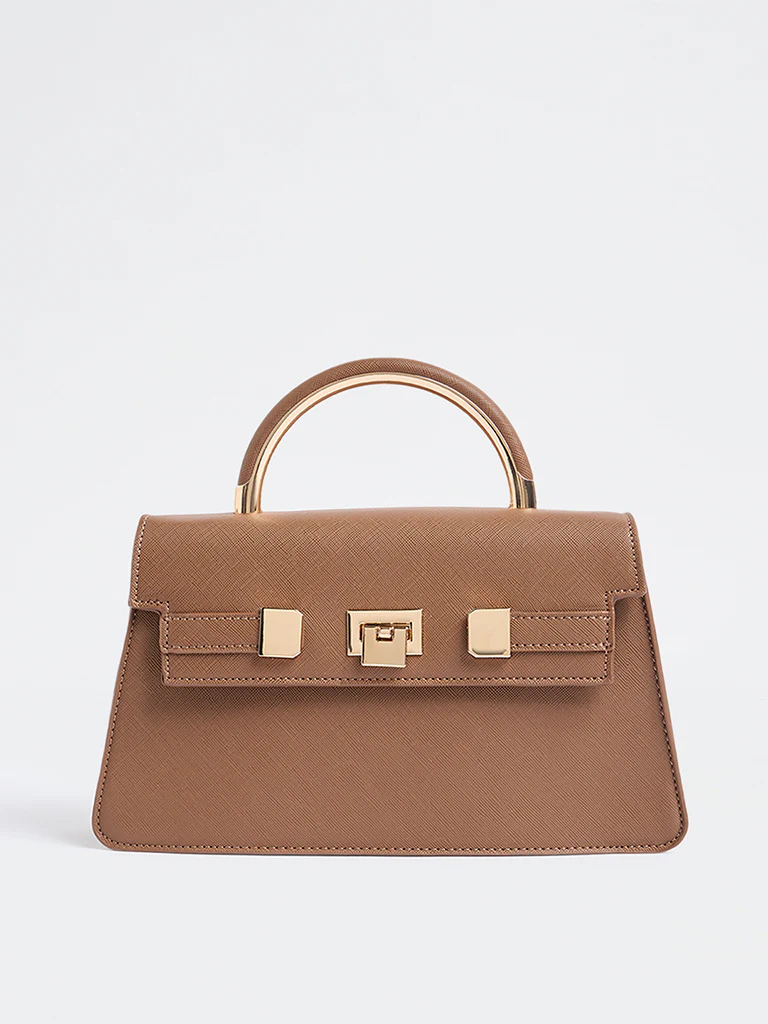 Westside Brown Satchel Bag with Sling