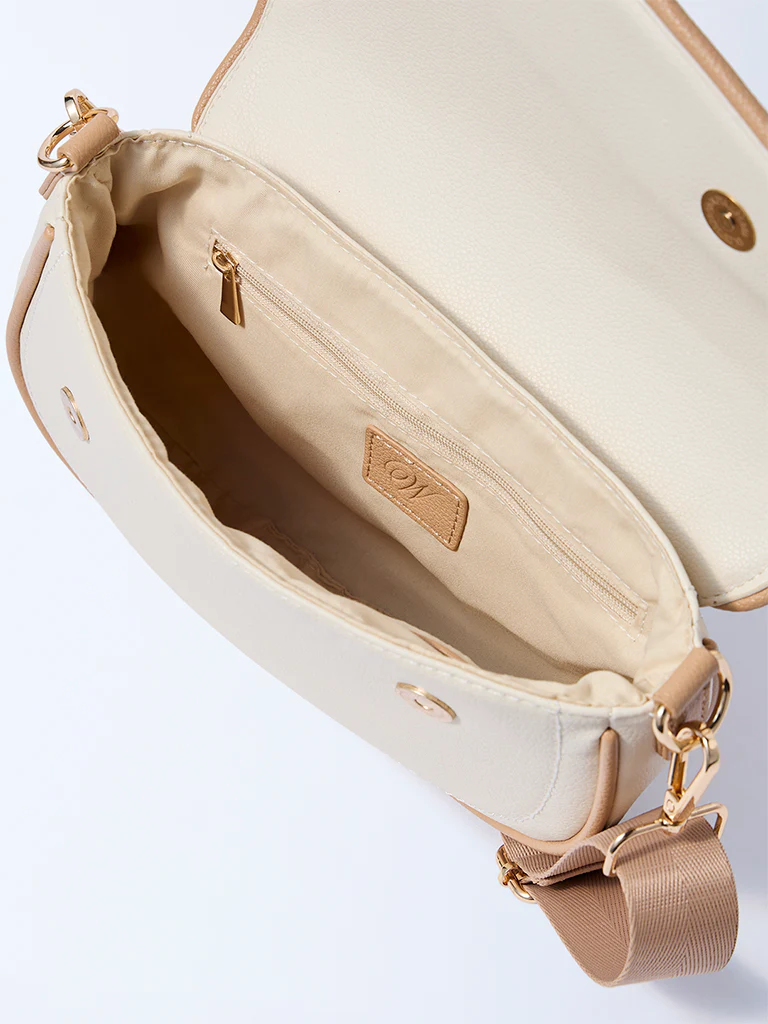 Westside Cream Asymmetric Sling Bag - Image 2