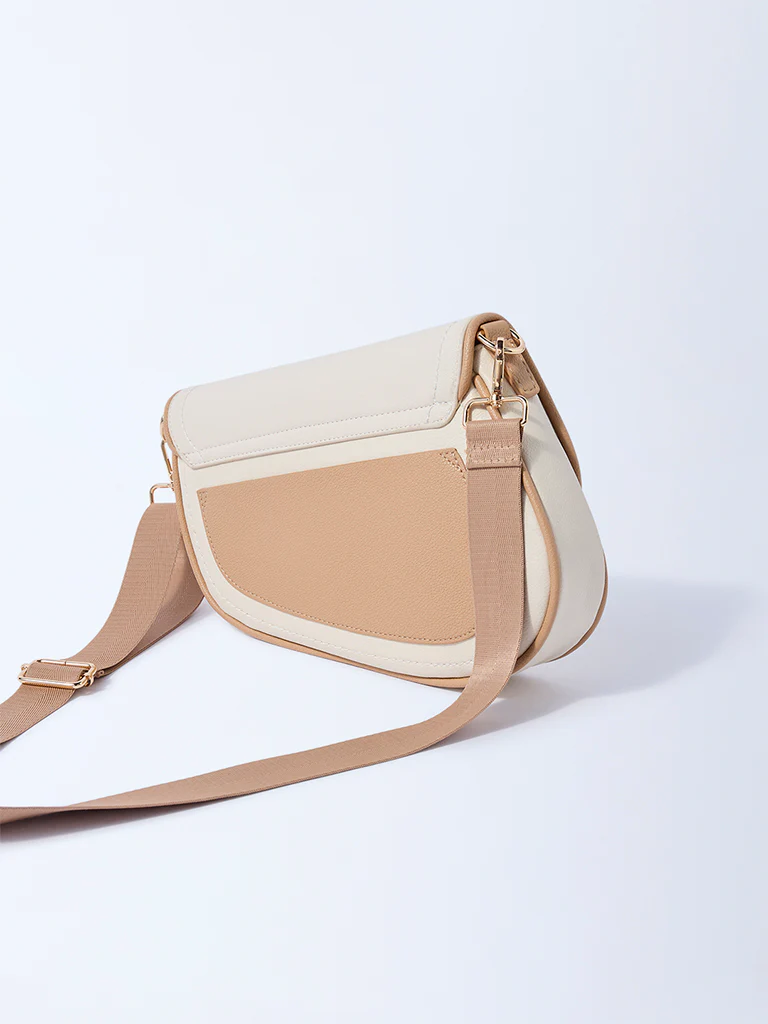 Westside Cream Asymmetric Sling Bag - Image 3