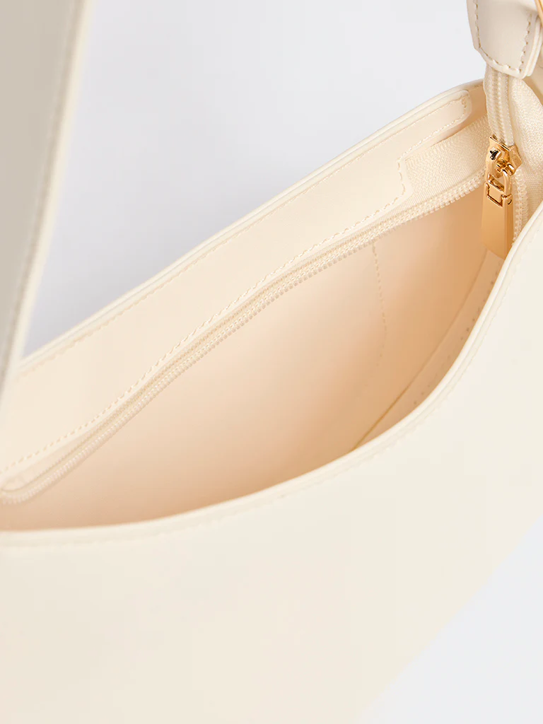 Westside Cream Asymmetrical Shoulder Bag - Image 4