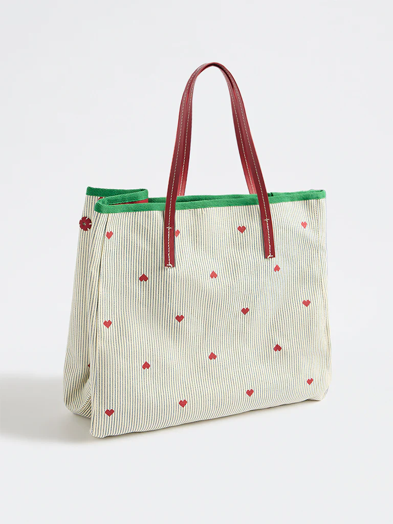 Westside Green Stripe-Printed Tote Bag - Image 2
