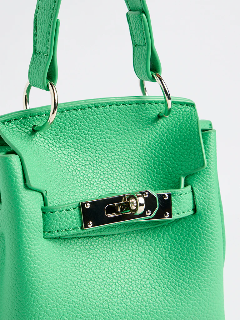 Westside Green Textured Mini Sling Bag - Image 3
