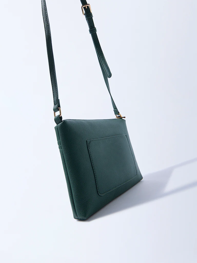 Westside Green Textured Sling Bag - Image 2