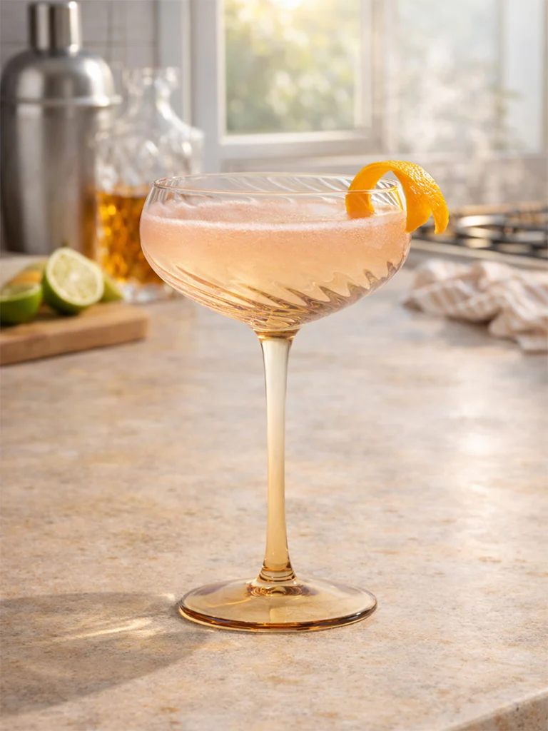 Westside Home Amber Round Swirl Wine Glass