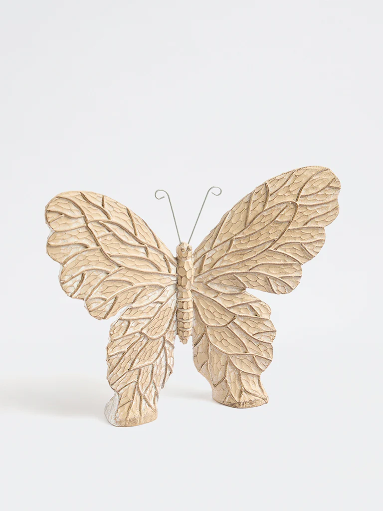 Westside Home Beige Butterfly Decorative Object - Image 3