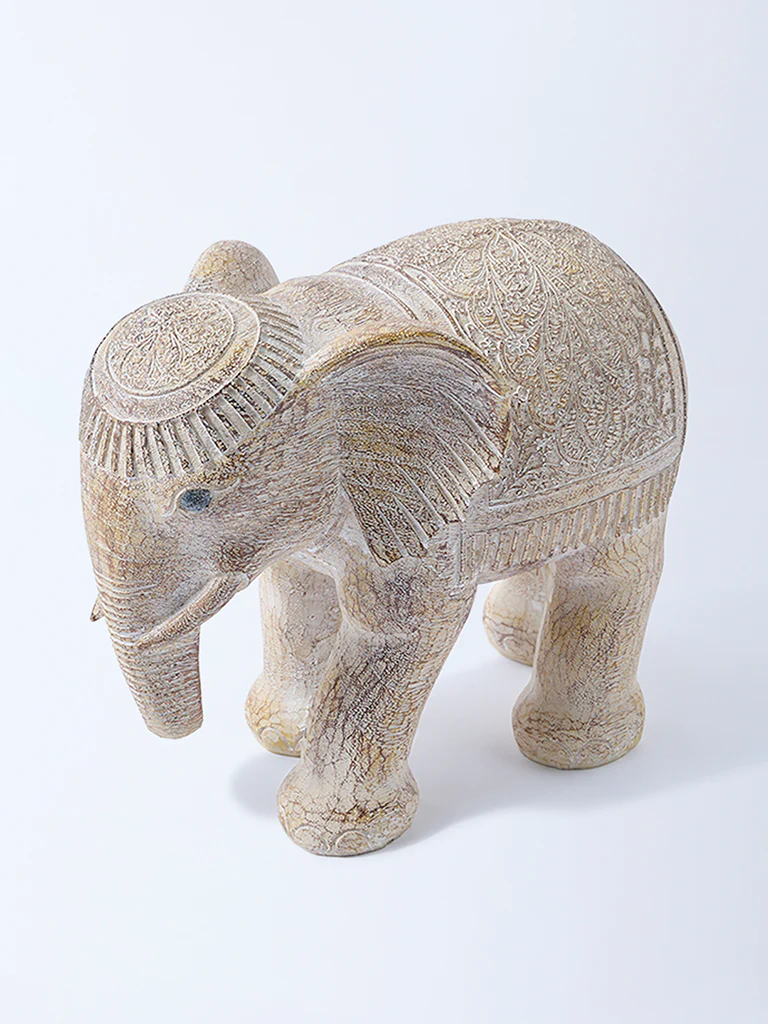 Westside Home Beige Elephant Decorative Object - Image 2