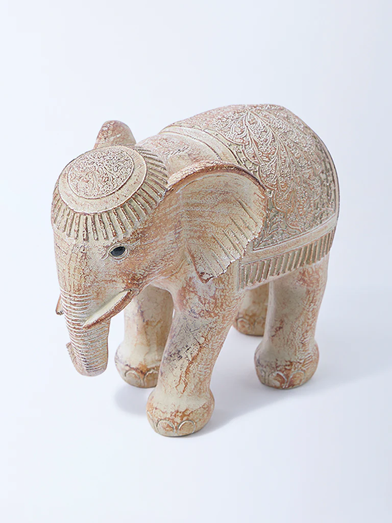 Westside Home Beige Elephant Decorative Object - Image 2