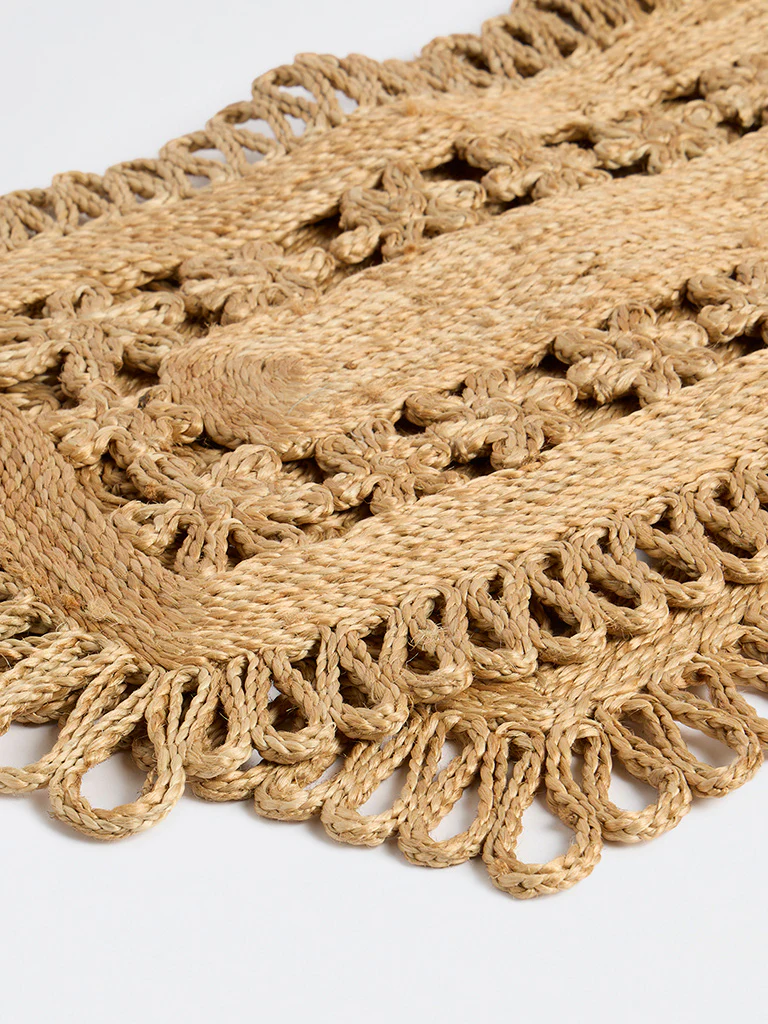Westside Home Beige Jute Textured Table Runner - Image 3