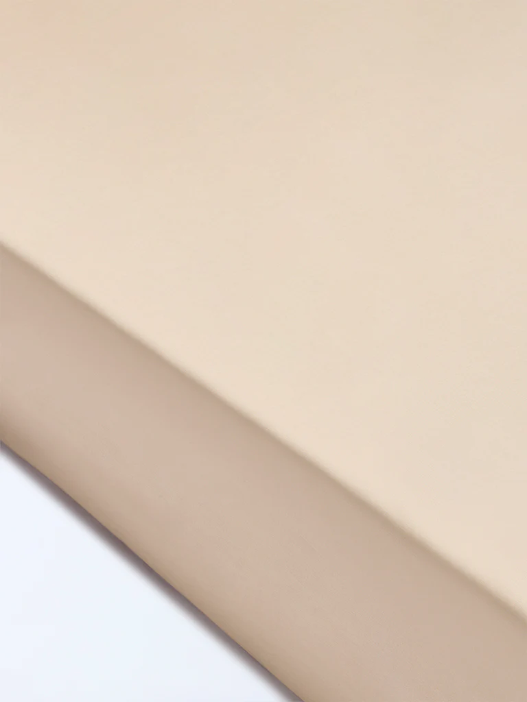 Westside Home Beige Solid King Bed Sheet Set - Image 2