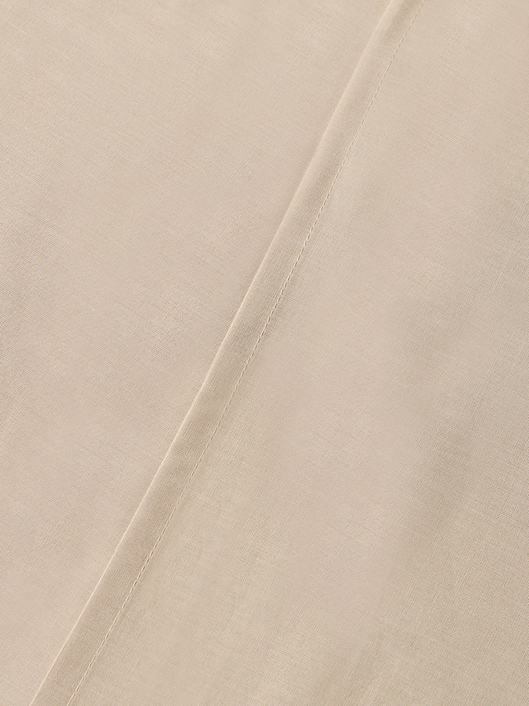 Westside Home Beige Solid Queen Bed Sheet Set - Image 3