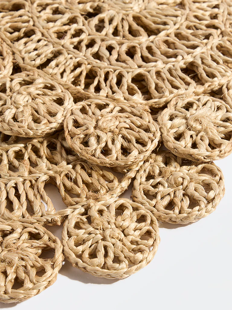 Westside Home Beige Woven-Textured Placemats (Set of 2) - Image 3