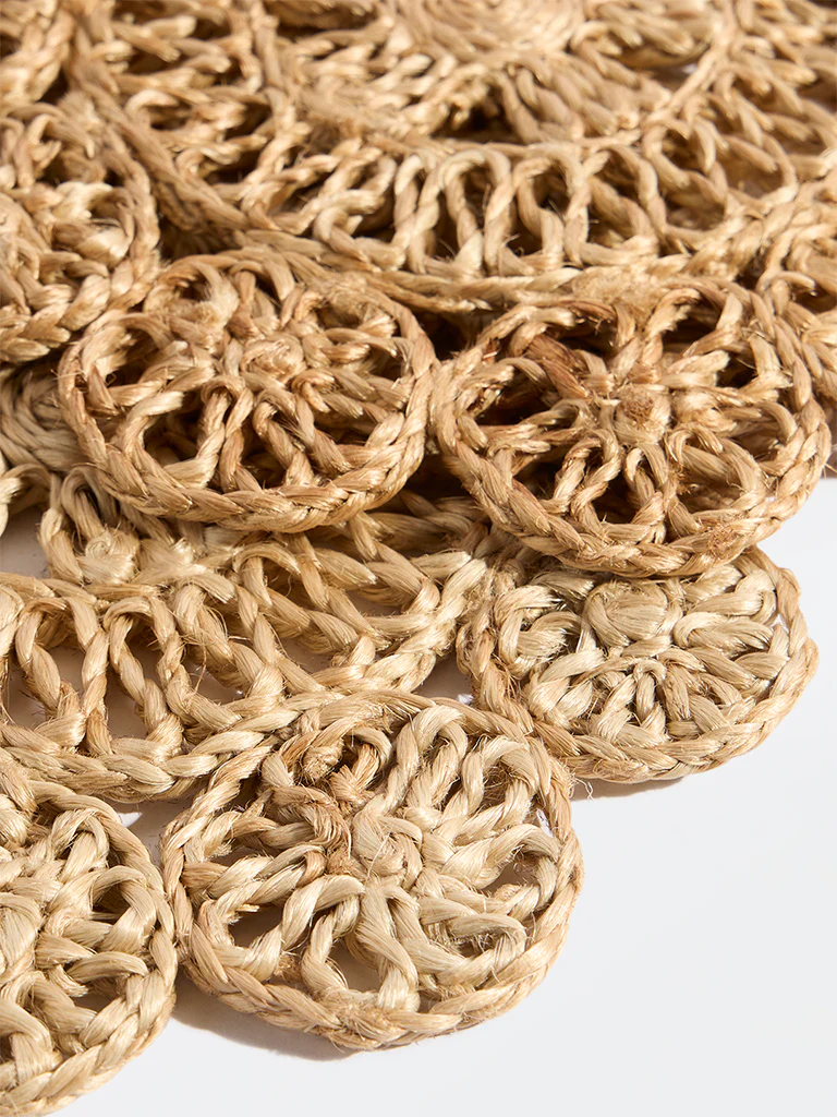 Westside Home Beige Woven-Textured Trivets (Set of 2) - Image 3
