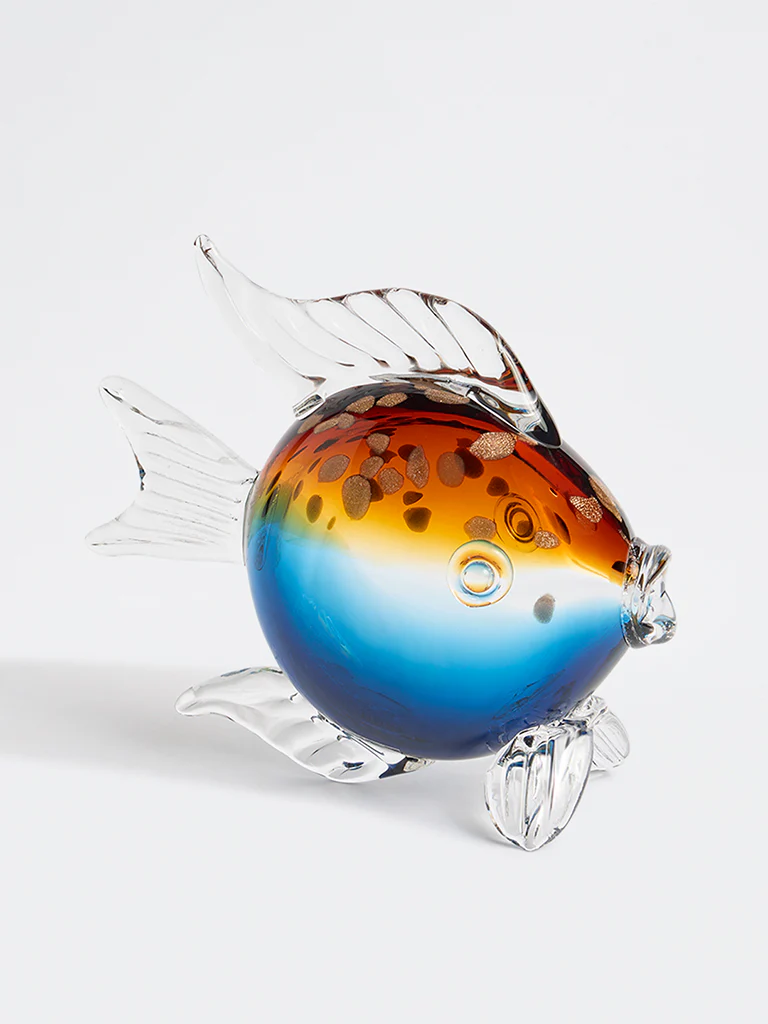 Westside Home Blue Glass Fish Decorative Object - Image 2