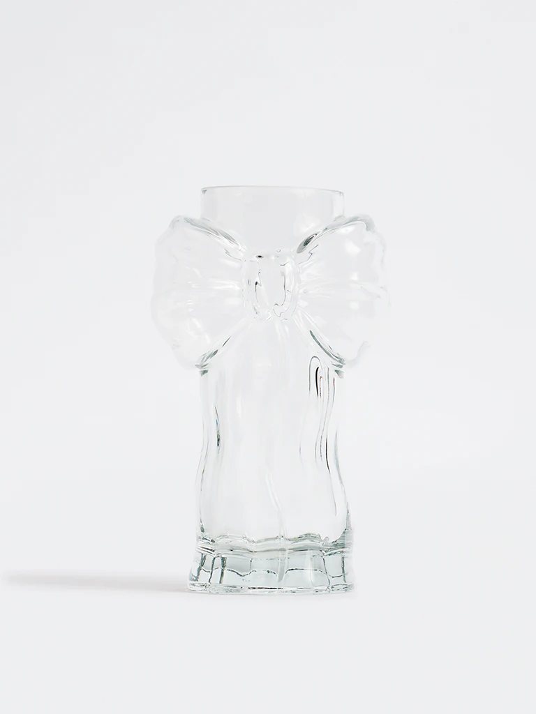 Westside Home Bow-Design Glass Vase
