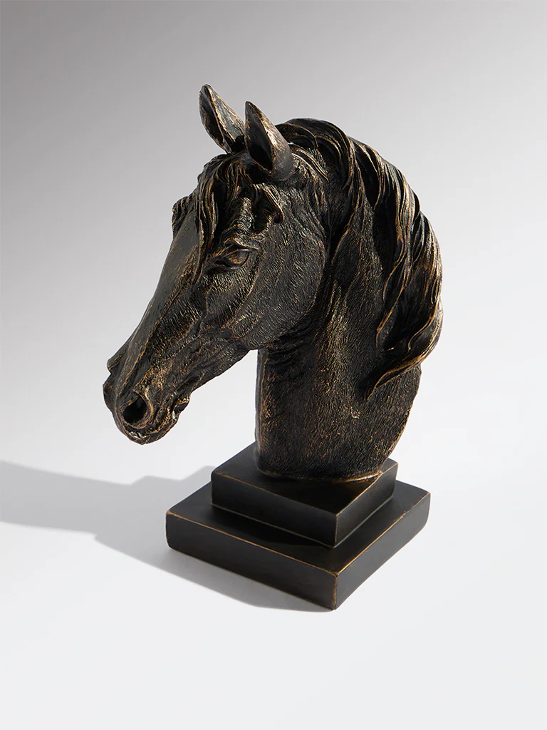 Westside Home Bronze Horse Head Decorative Object - Image 2