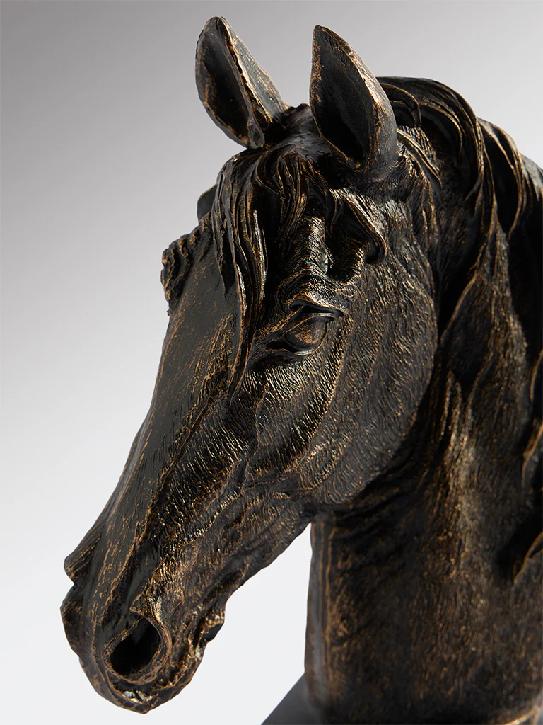 Westside Home Bronze Horse Head Decorative Object - Image 3