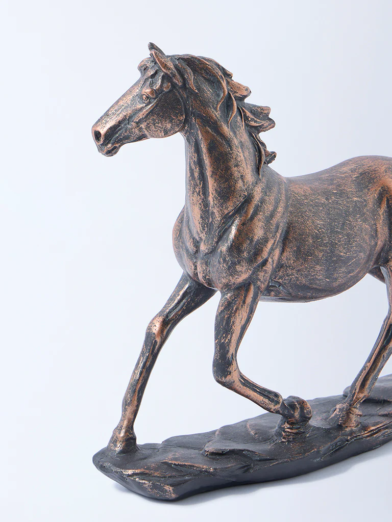Westside Home Bronze Running Horse Decorative Object - Image 3