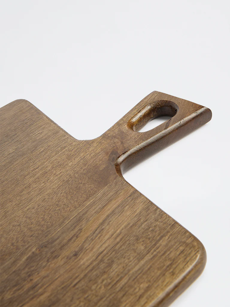 Westside Home Brown Foliage Design Wooden Chopper - Large - Image 3