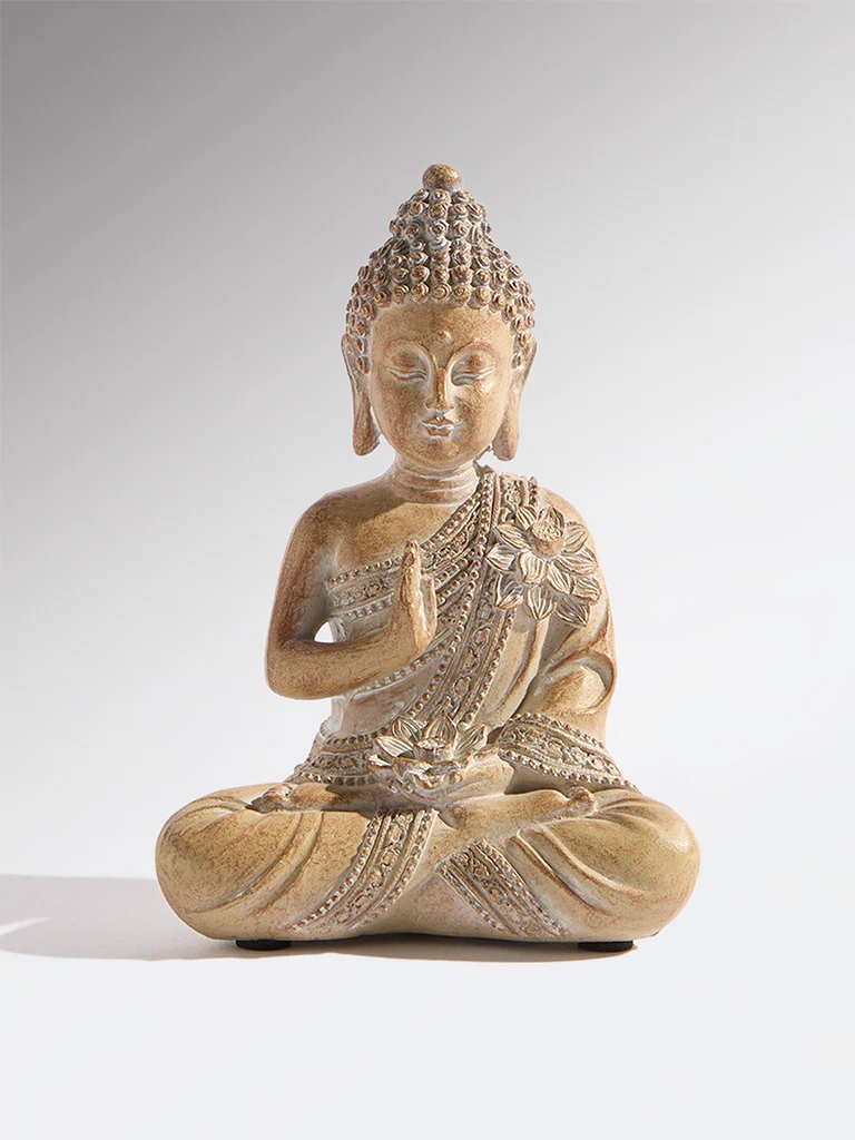 Westside Home Brown Resin Sitting Buddha Decorative Object