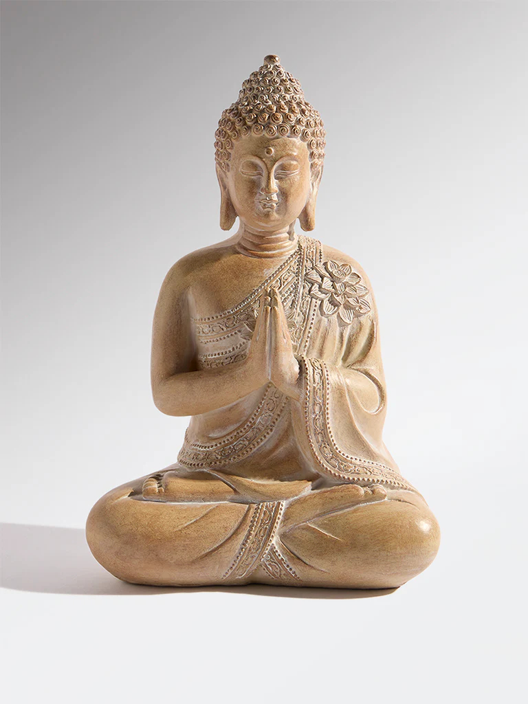 Westside Home Brown Resin Sitting Buddha Decorative Object