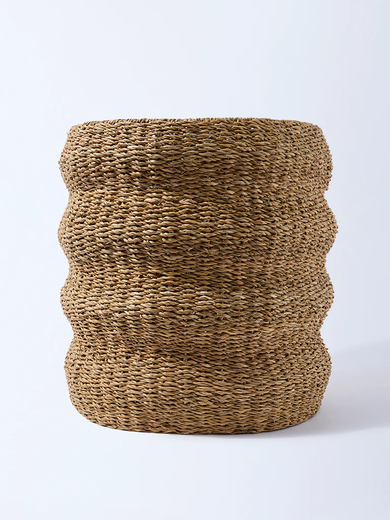 Westside Home Brown Seagrass Wired Planter - Large