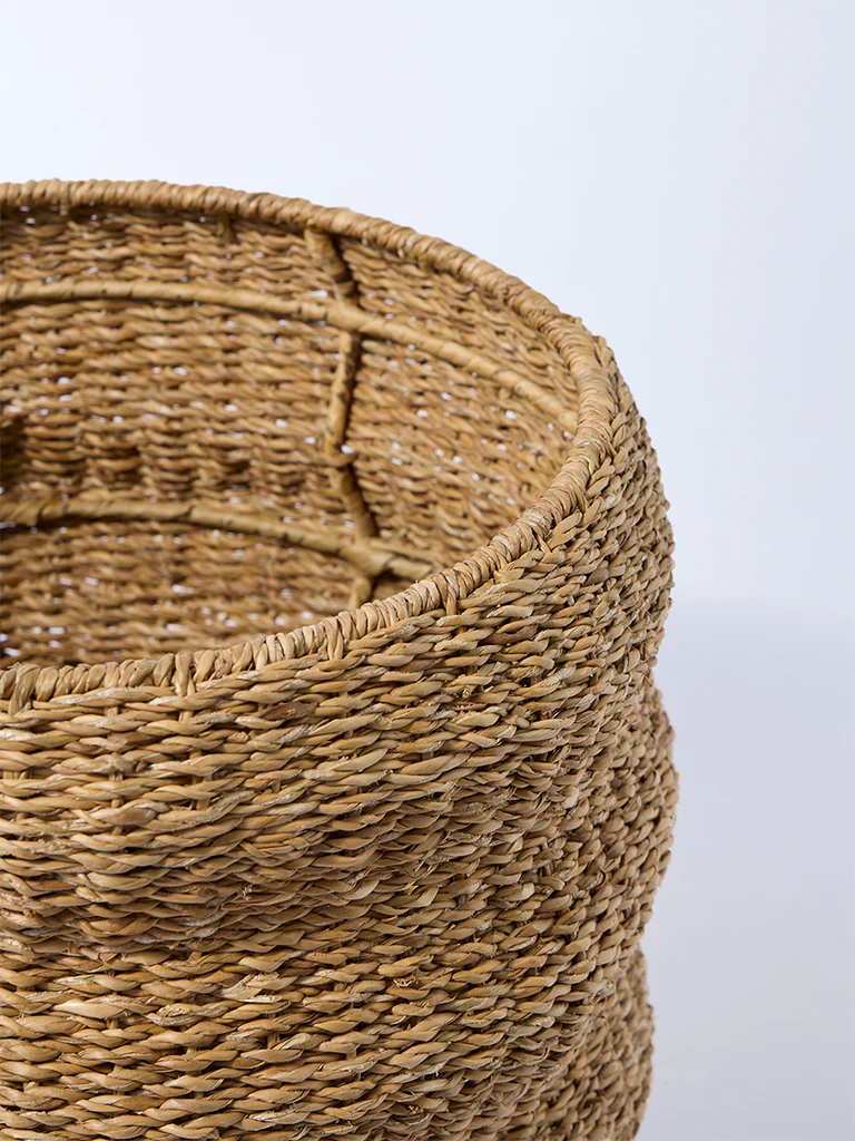 Westside Home Brown Seagrass Wired Planter - Large - Image 3
