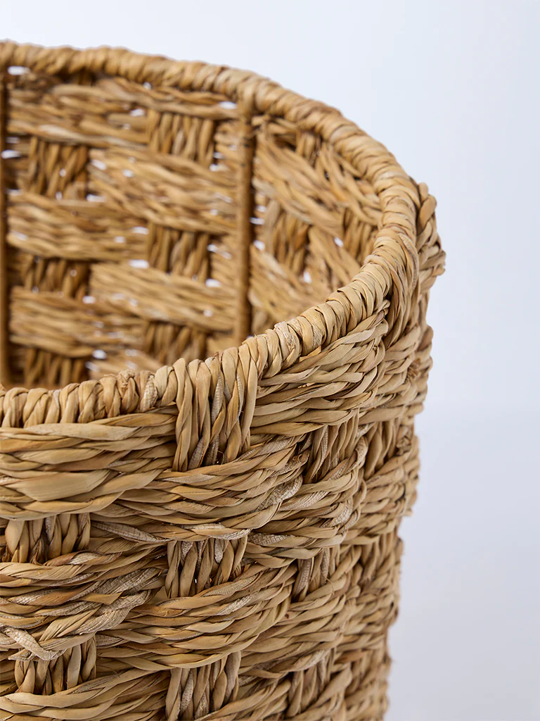 Westside Home Brown Seagrass Woven Planter - Large - Image 3